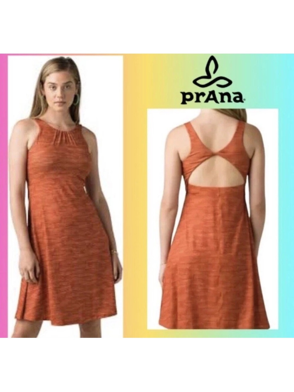 Prana Skypath Athleisure Hiking Dress Built-In Bra Lightweight Medium